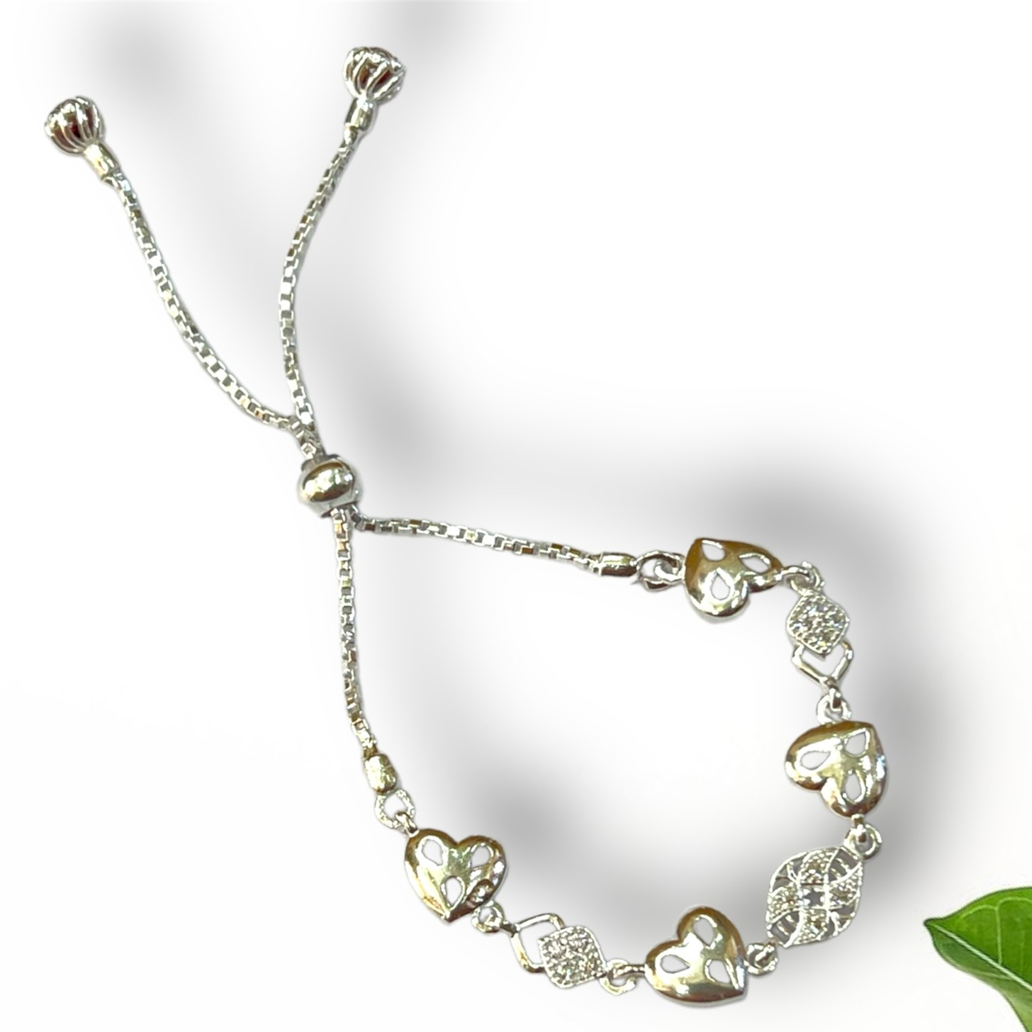 925 Silver Heart Shape Bracelet