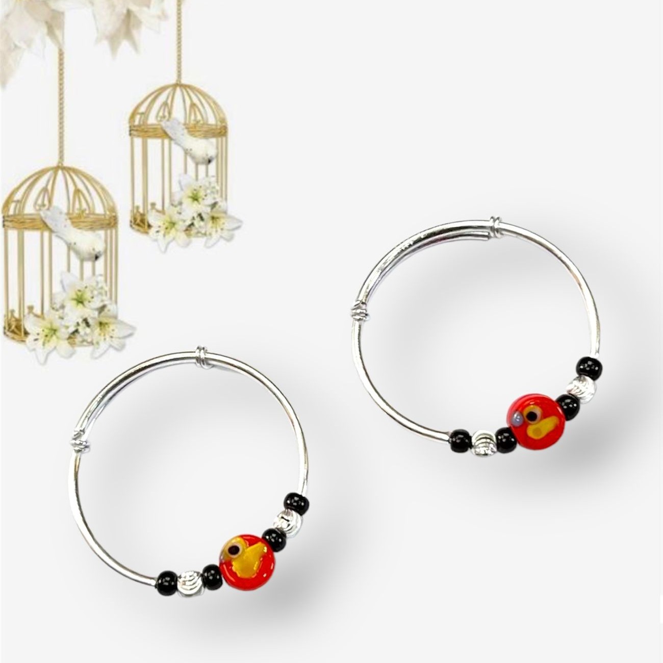 925 Silver Fancy Bird Design Bangle