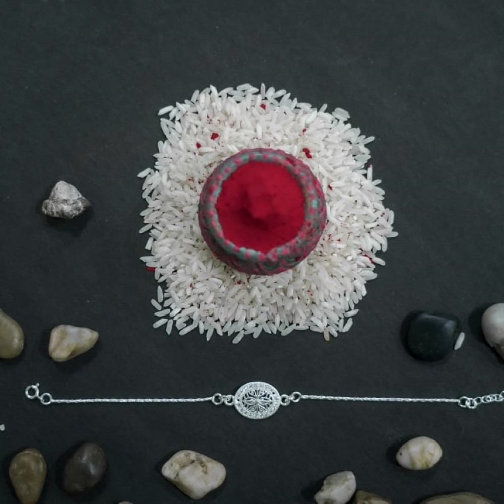 Silver Glam Rakhi