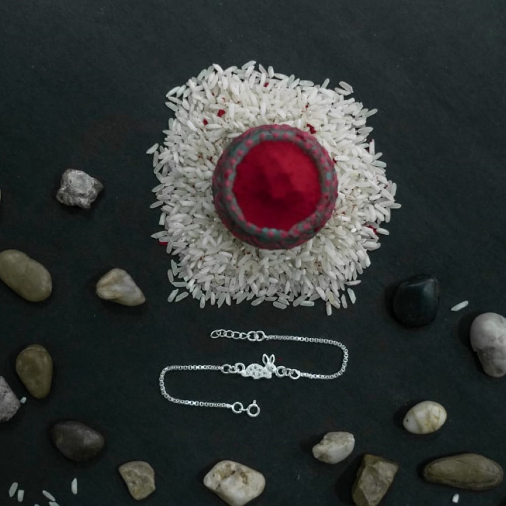 Silver Classy Rakhi