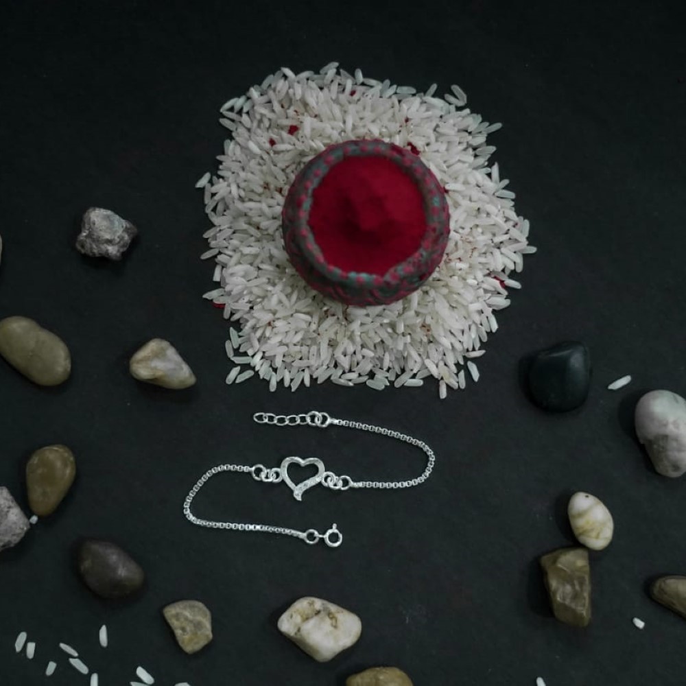 Silver Pretty Rakhi