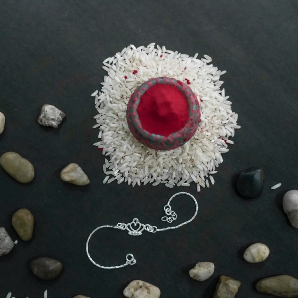 Silver Dazzling Rakhi
