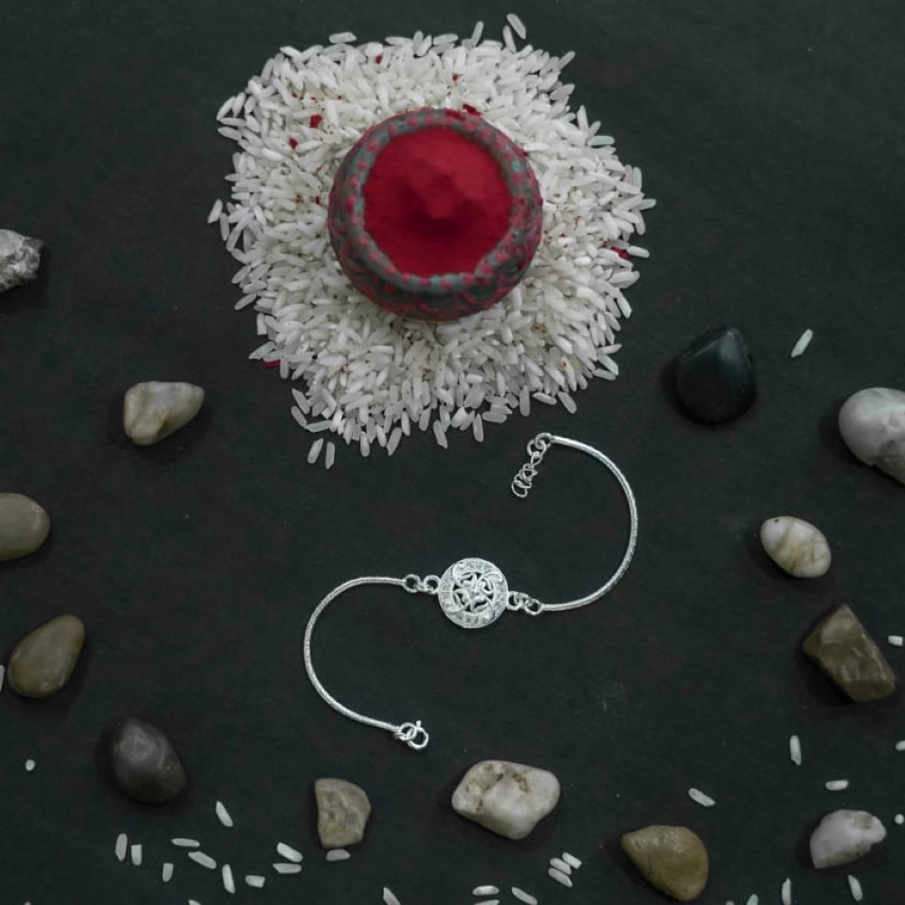 Silver Elegant Rakhi