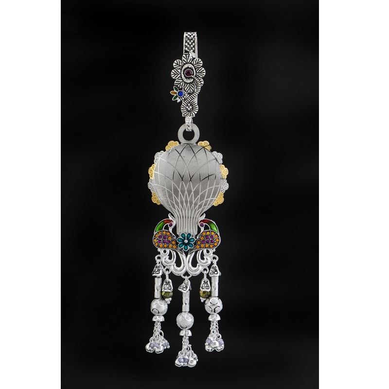 Silver flair antique waist keychain