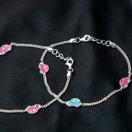 Silver Fancy Anklets for Women