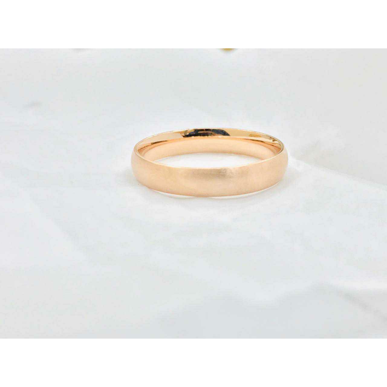 92.5 Sterling Silver Plain Rose Gold Band Ms-3897