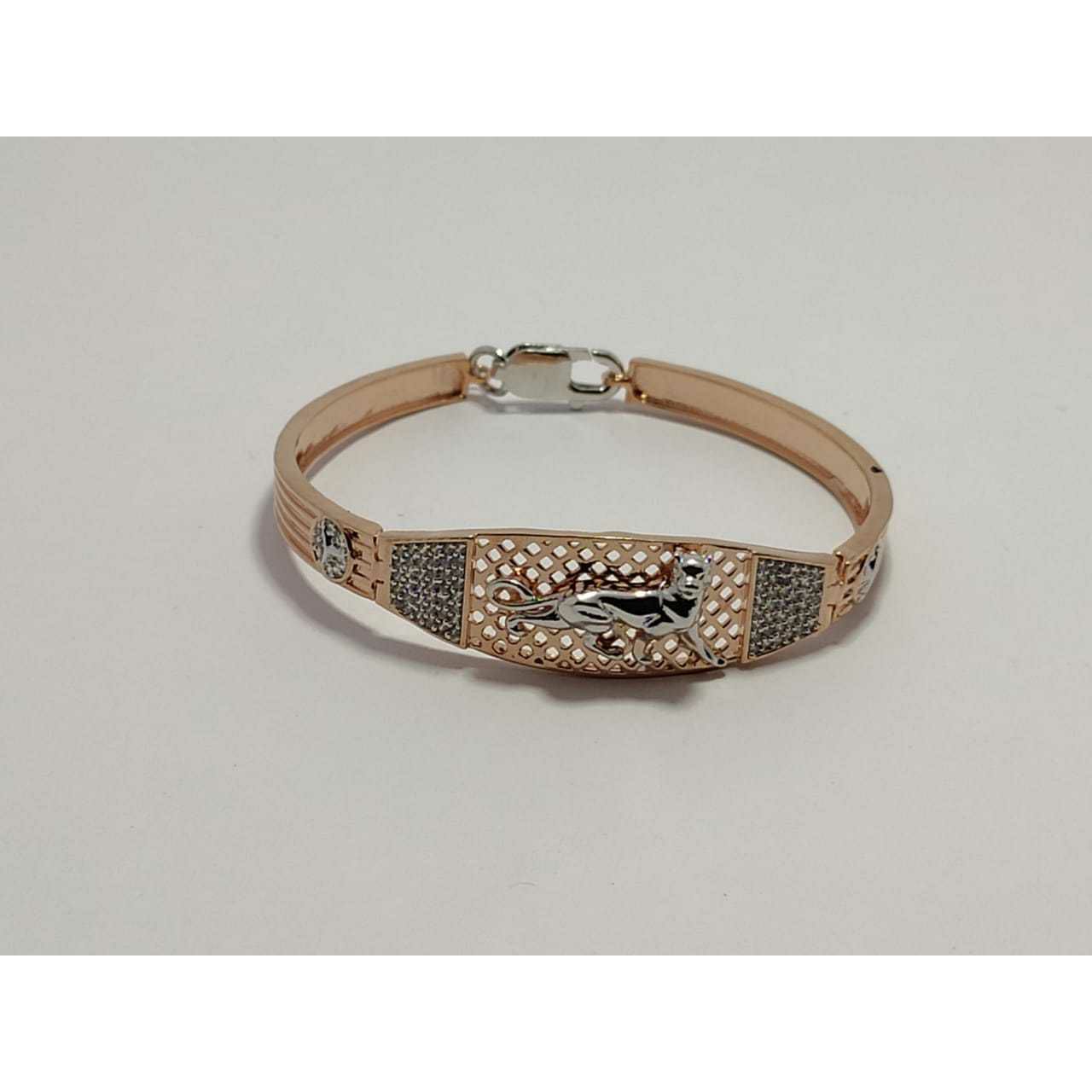 92.5 Sterling Silver Rose Gold Premium Bracelet Ms-3888