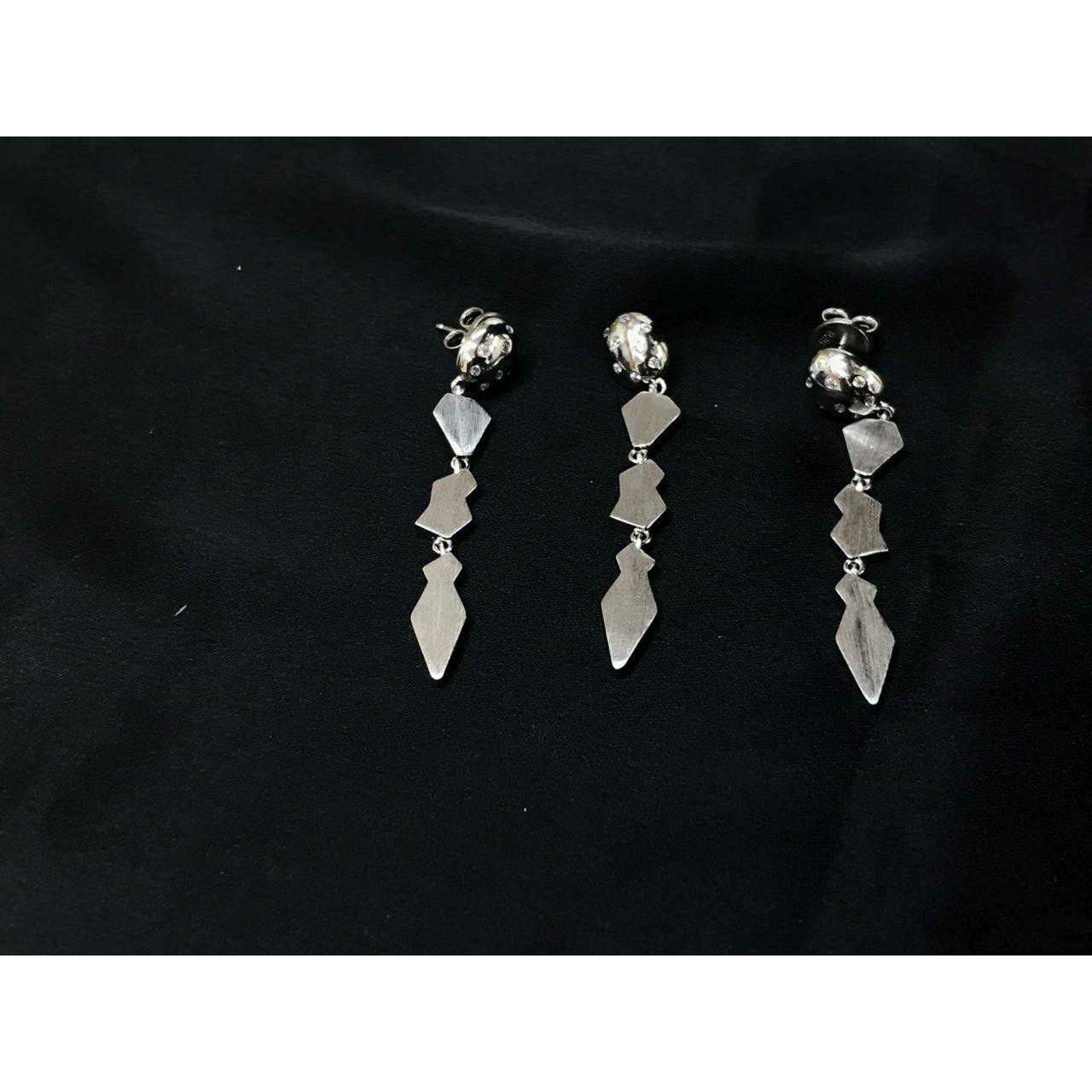 92.5 Sterling Silver Rodyam Earring Set Ms-3849