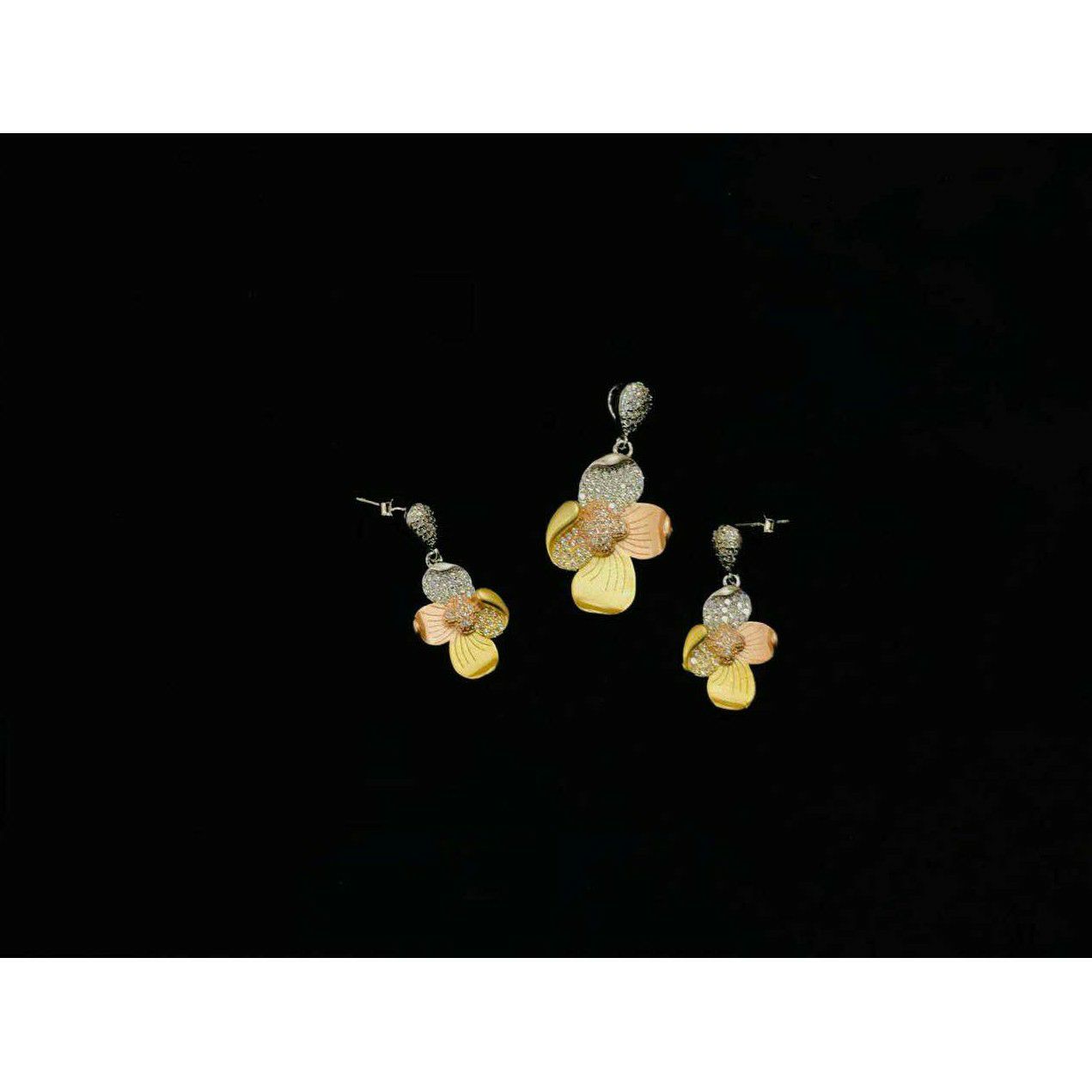 92.5 Sterling Silver Handmade Paint Pendant Set Ms-3829