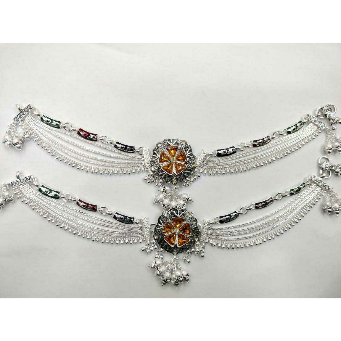 Middle Broach 2(Two) Tone Payal Ms-3665