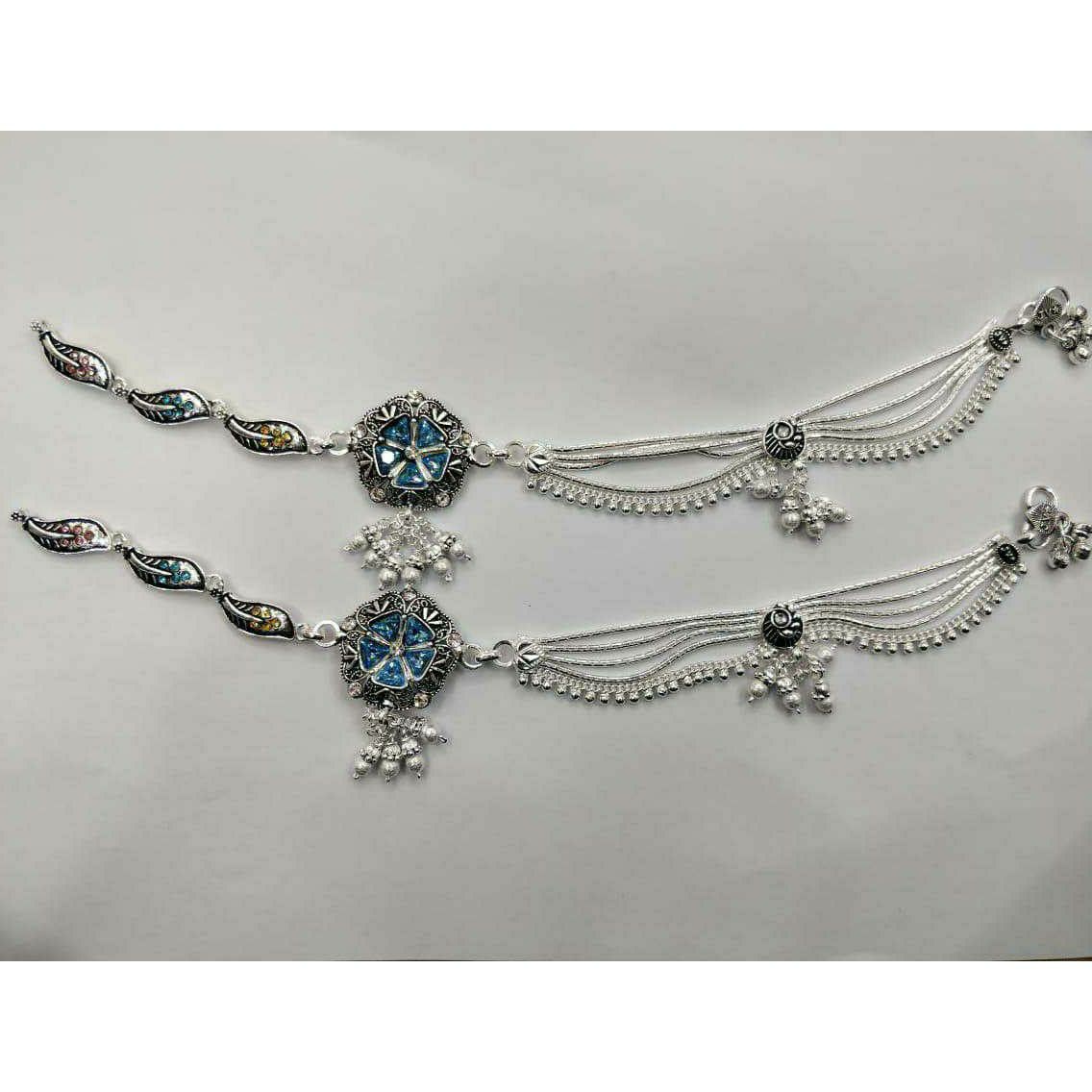 Ganga Jamna Half Chain And Half Casting Payal Ms-3660