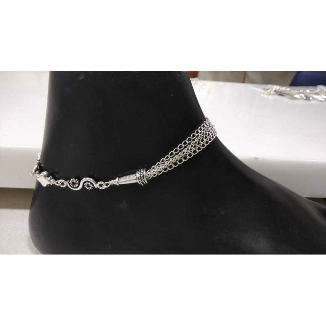 92.5 Sterling Silver Exclusive Anklet Ms-3391