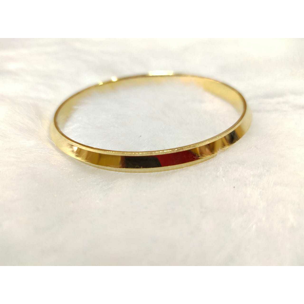 92.5 Sterling Silver Nice Look Gold Finish Triangle Panjabi Kada Ms-3326