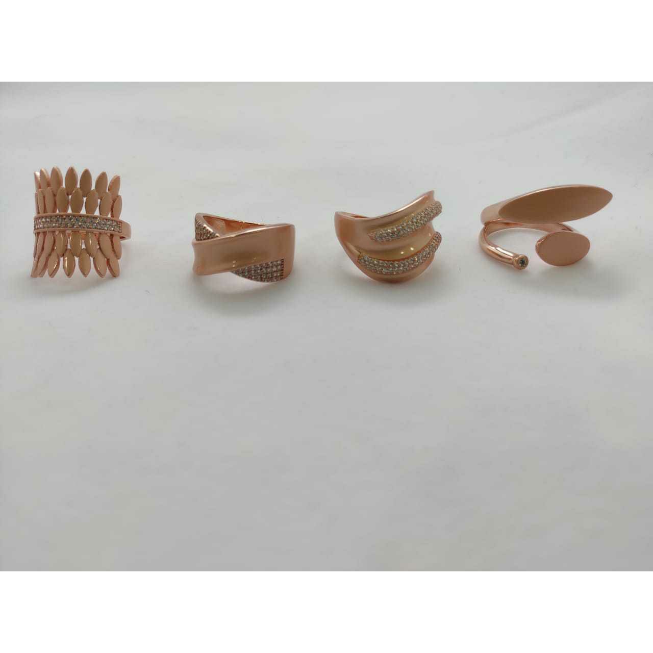 92.5 Sterling Silver Rose Gold Imported Ring Ms-3127