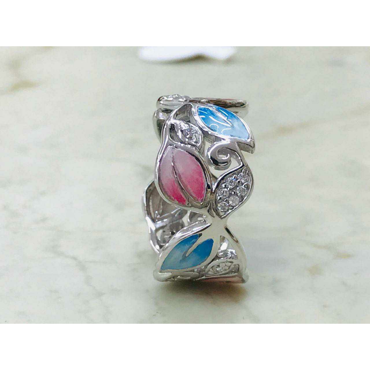 92.5 Sterling Silver Painting Mina Toe Ring(Bichiya) Ms-3018