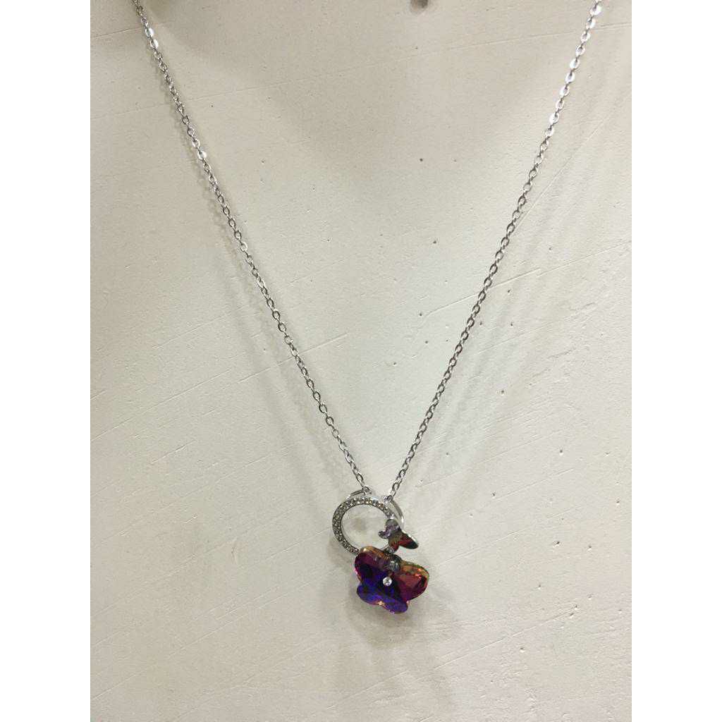 92.5 Sterling Silver Light Weight Chain With Fancy Pendant(Dokiya) Ms-2956