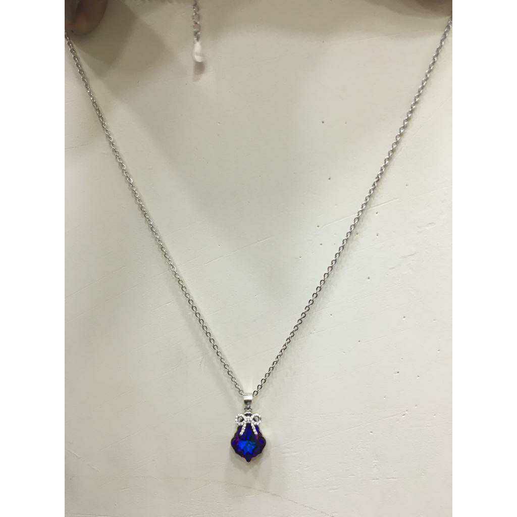 92.5 Sterling Silver Chain With Beautiful Pendant(Dokiya) Ms-2955