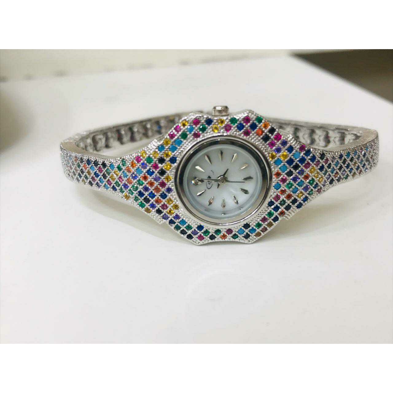 92.5 Sterling Silver Square Type Look Watch Ms-2881