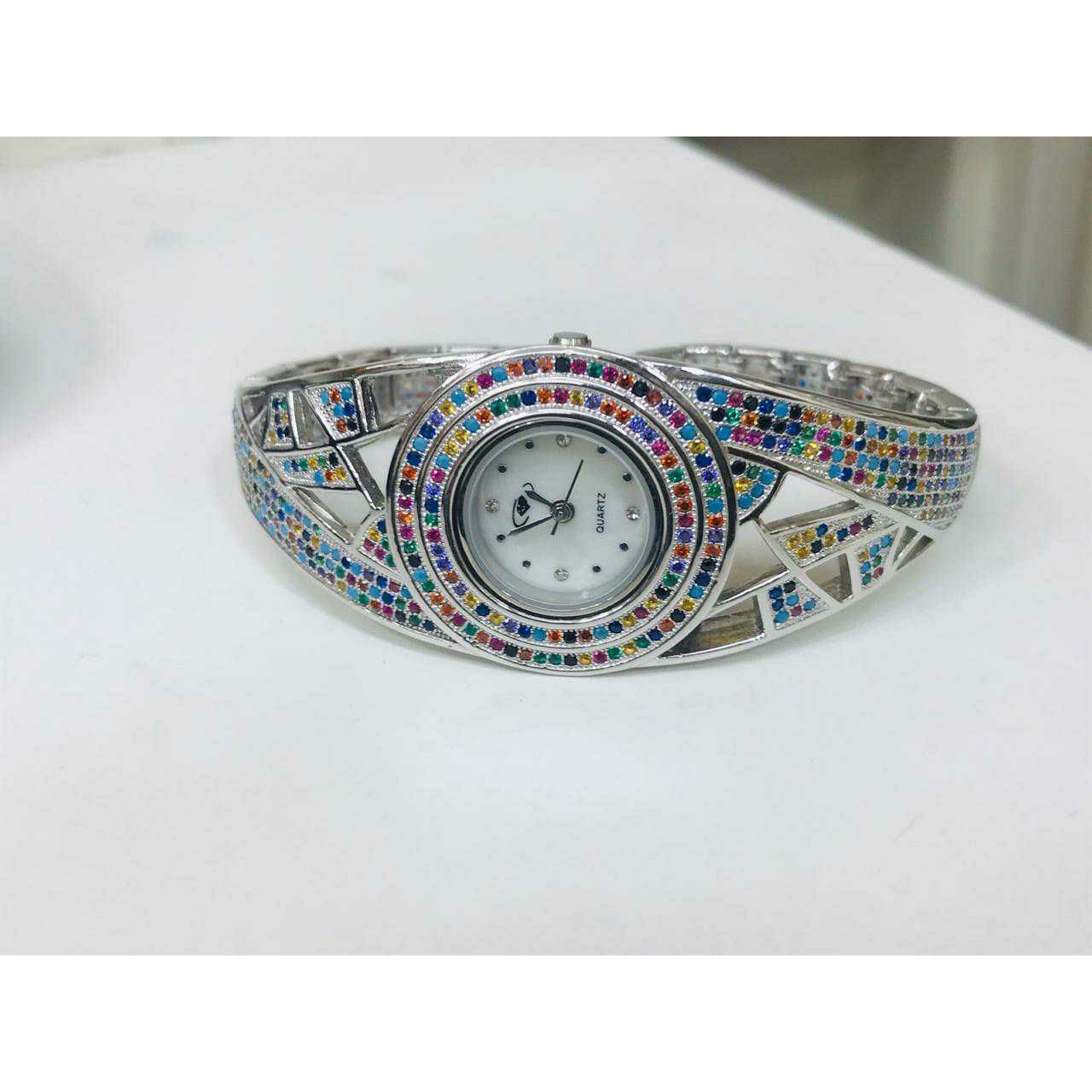 92.5 Sterling Silver Fancy Clock Ms-2877