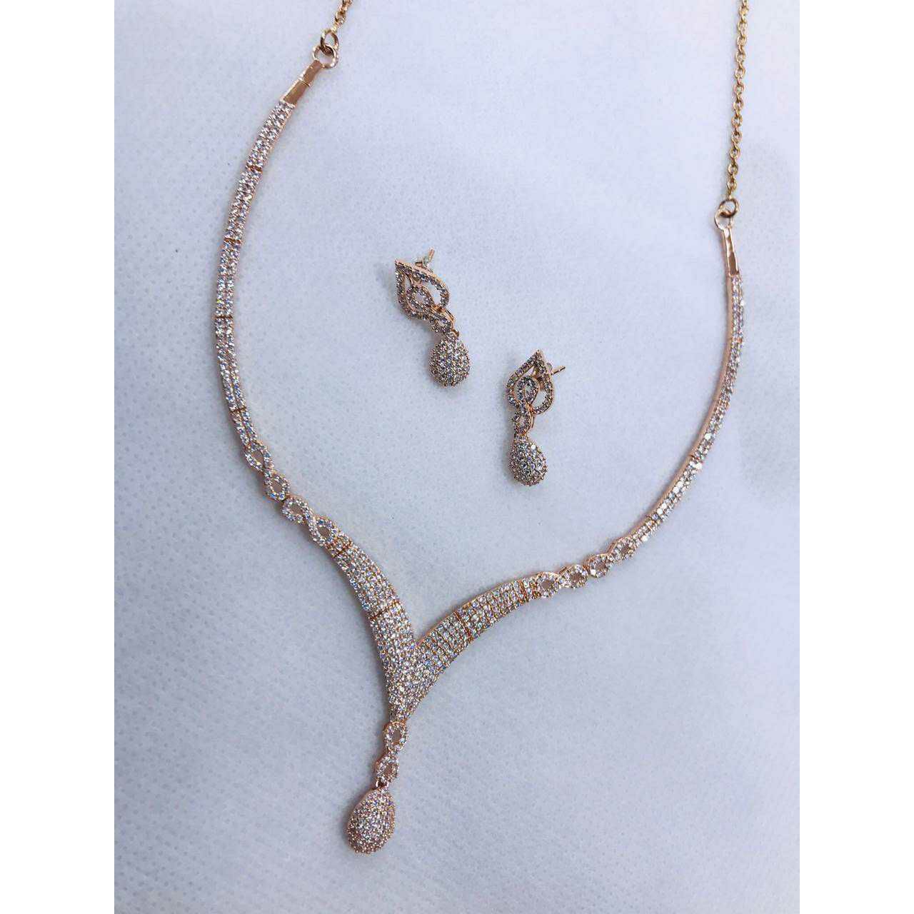 92.5 Sterling Silver Bangkok Rodiyam Necklace Set Ms-2792