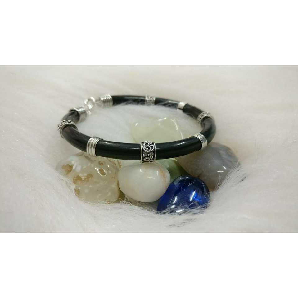 Plain Round(Goal) Adjustable Black Coclor Bracelet Ms-2593