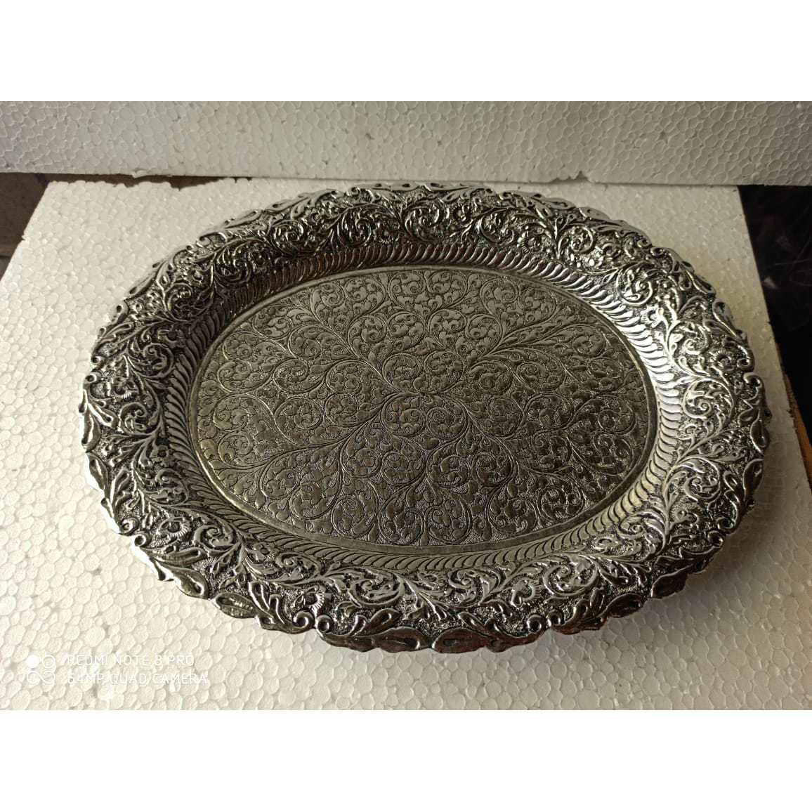 Antique Oxodize Handmade Nakshi Raja Maharaja Tray Ms-2460