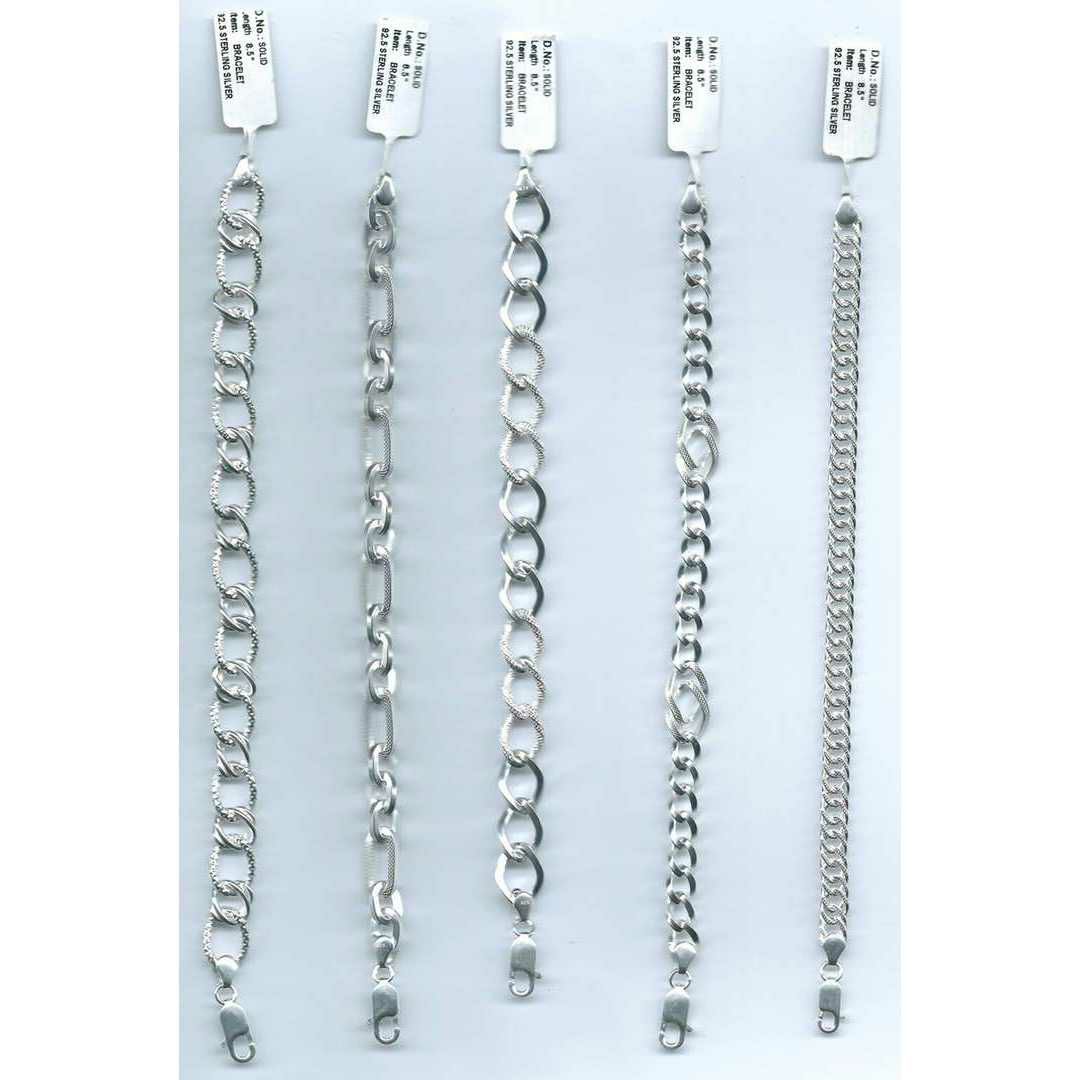 Cholel Nakshi Dull Finishing Italian Lock Handmade 92.5 Jents Bracelet Ms-2406