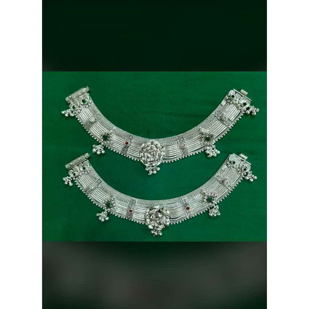 Heavy Weight Oxodize Casting Dimond Handmade Round Goal Payal Ms-2395
