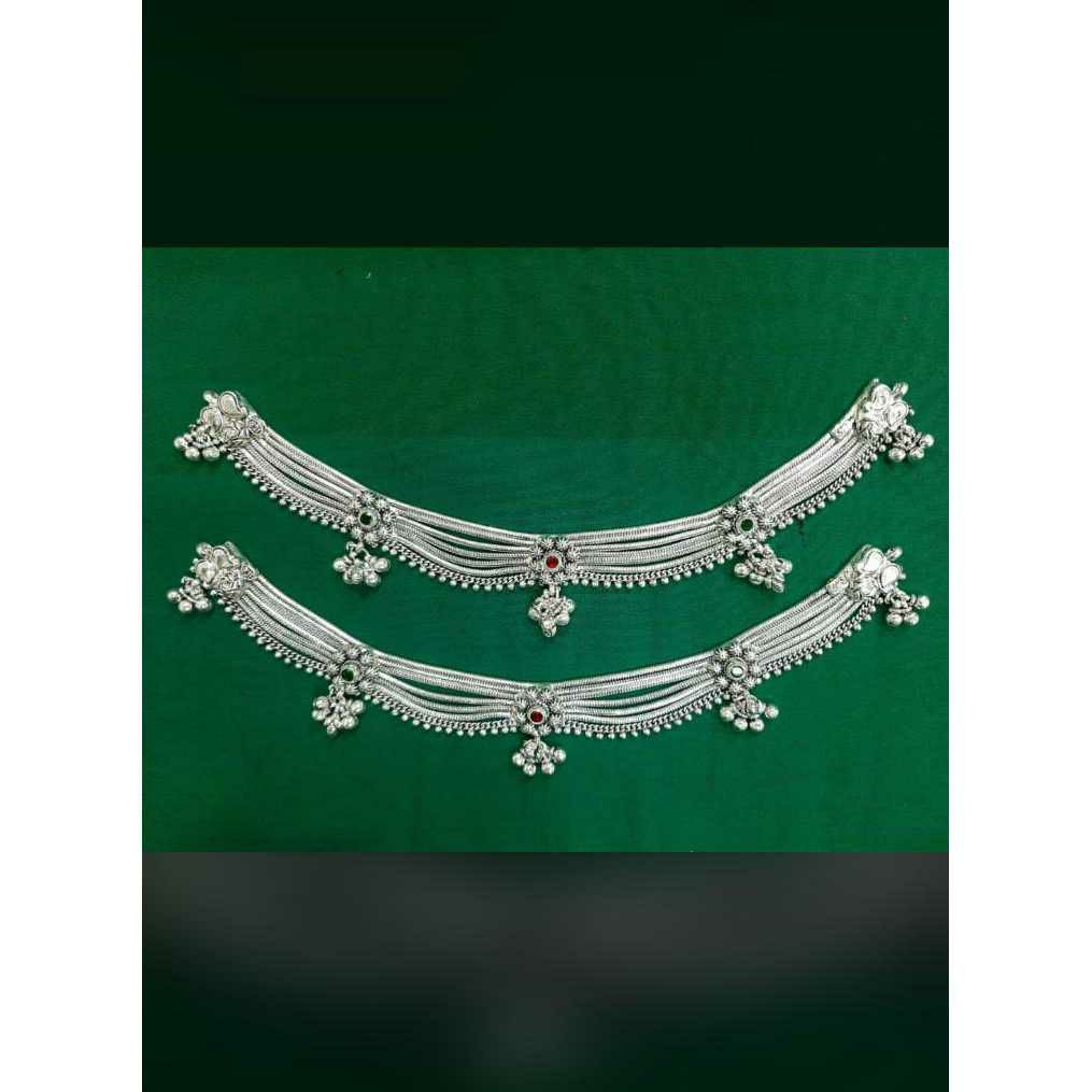 6(Six) Line Gol Chain Casting Dimond Mungi(Gungi) Ghughru Round Goal Handmade Payal Ms-2394