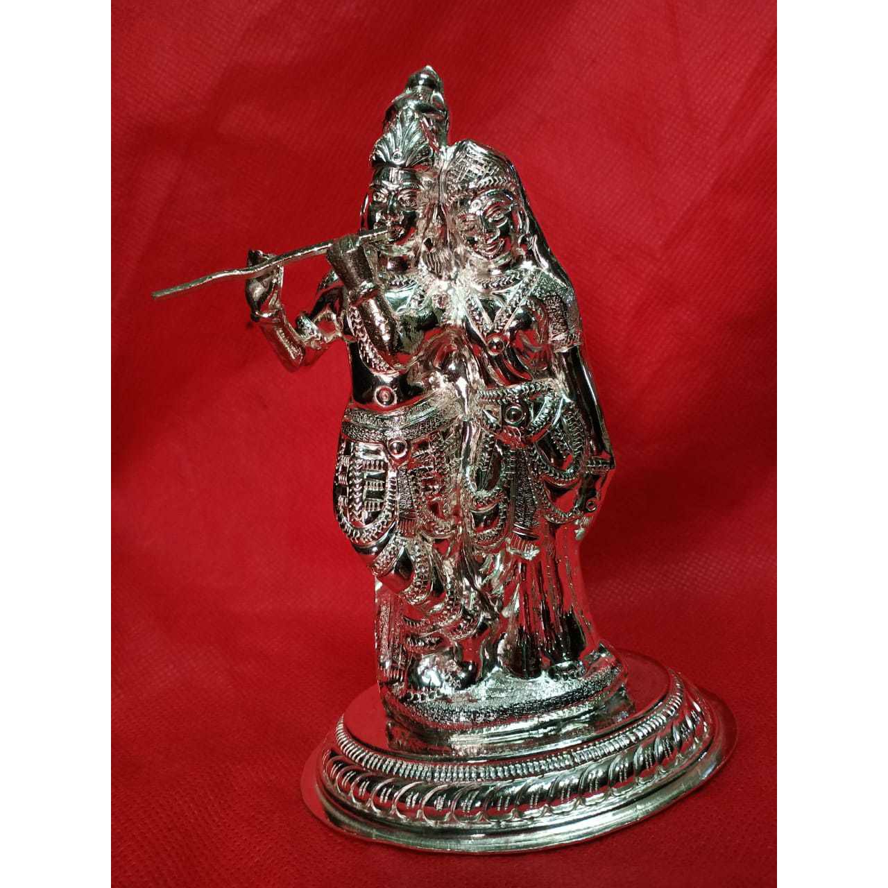 Round Plate Standing Cholel Nakshi Radha-krishna(Kanuda) Murti(Bhagvan,God,Idols) Ms-2336