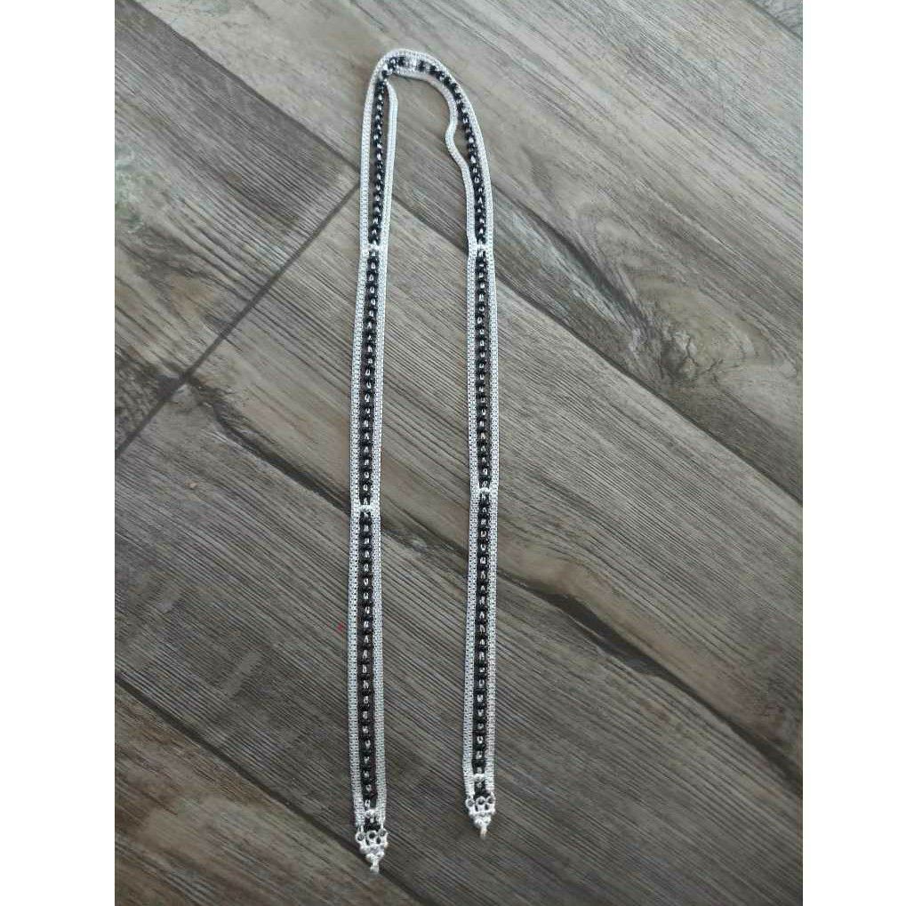 3(Three,Tin) Line Side Milan&Sadak Dabal Box Chain Middle Black(Kala) Moti Mangalsutra Ms-2325