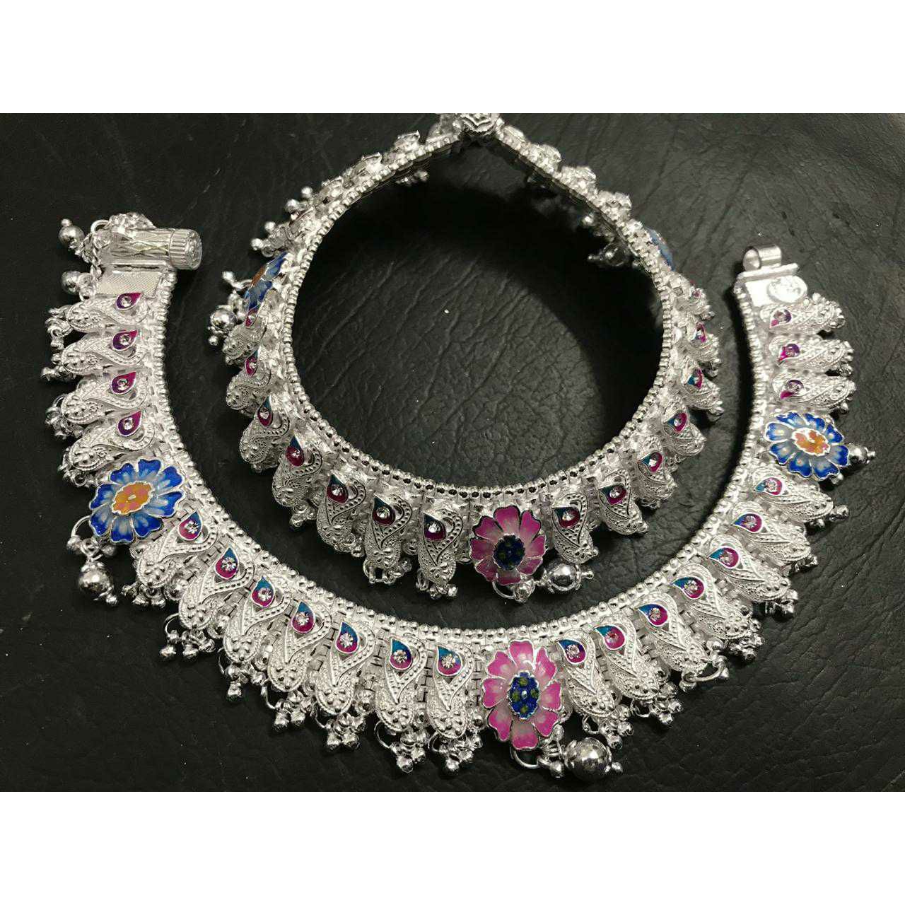 Fancy Plastic Mina Salang Casting Rajkoti D(Aamrapali,Kismat)Khili Round Goal Payal Ms-2049