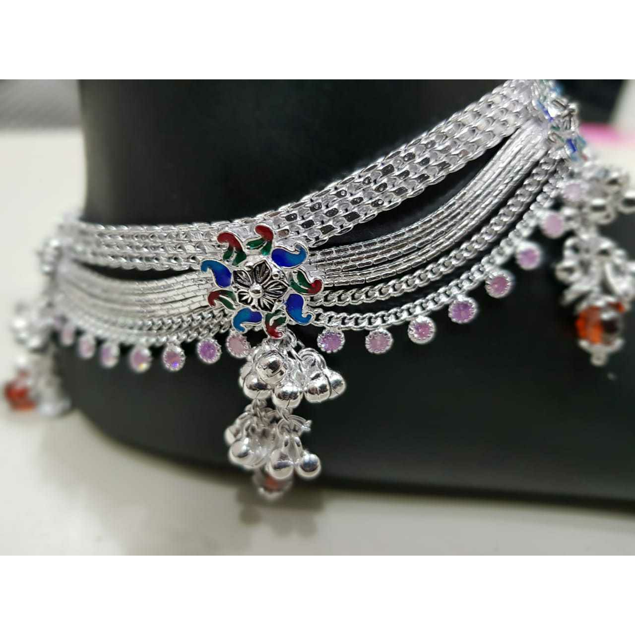 Jula Chain Milan Peacock Casting Dimond Payal Ms-1993