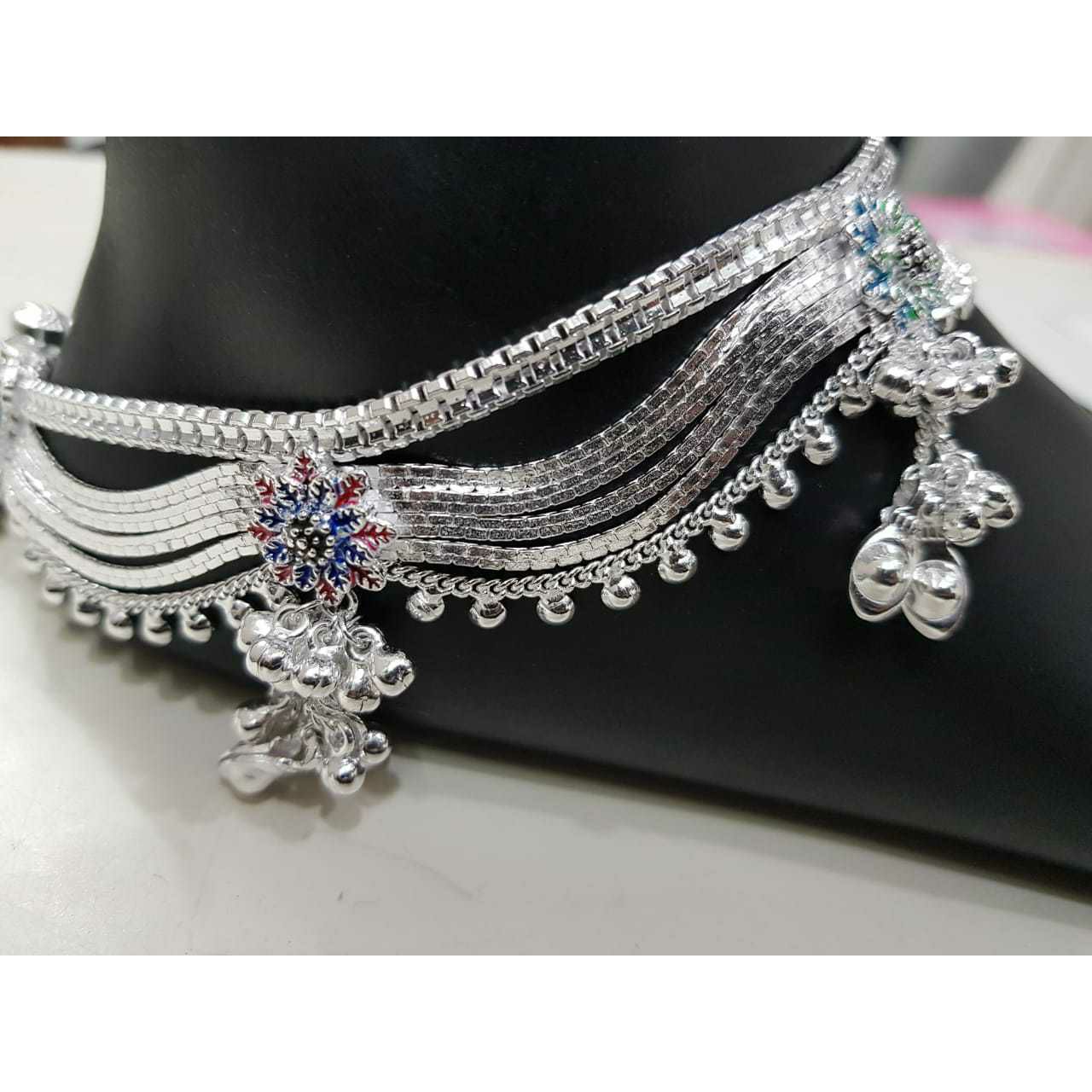 Sadak Chain Dabal Box Jula Mina Casting Rajkoti Type Payal Ms-1985