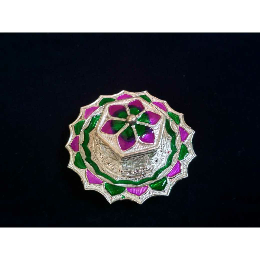 Handmade Mina Working Super Nice Light Weight Hollow Cholel Nakshi Rajasthani Type Nathdwara Mandir Kankavati Ms-1781