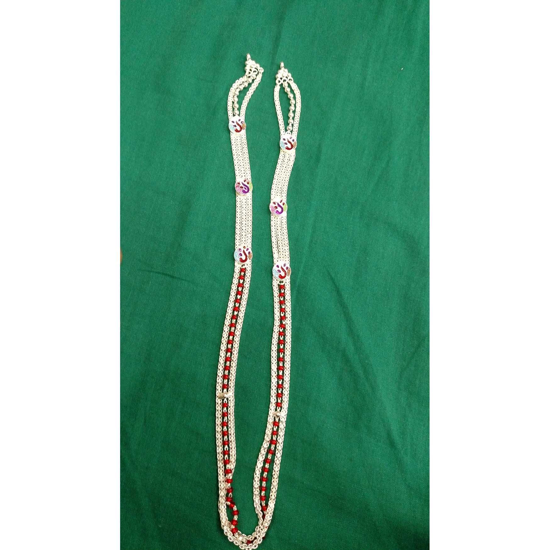 Milan Chain Middle Red(Lal) Moti Casting Peacock Mangalsutra
