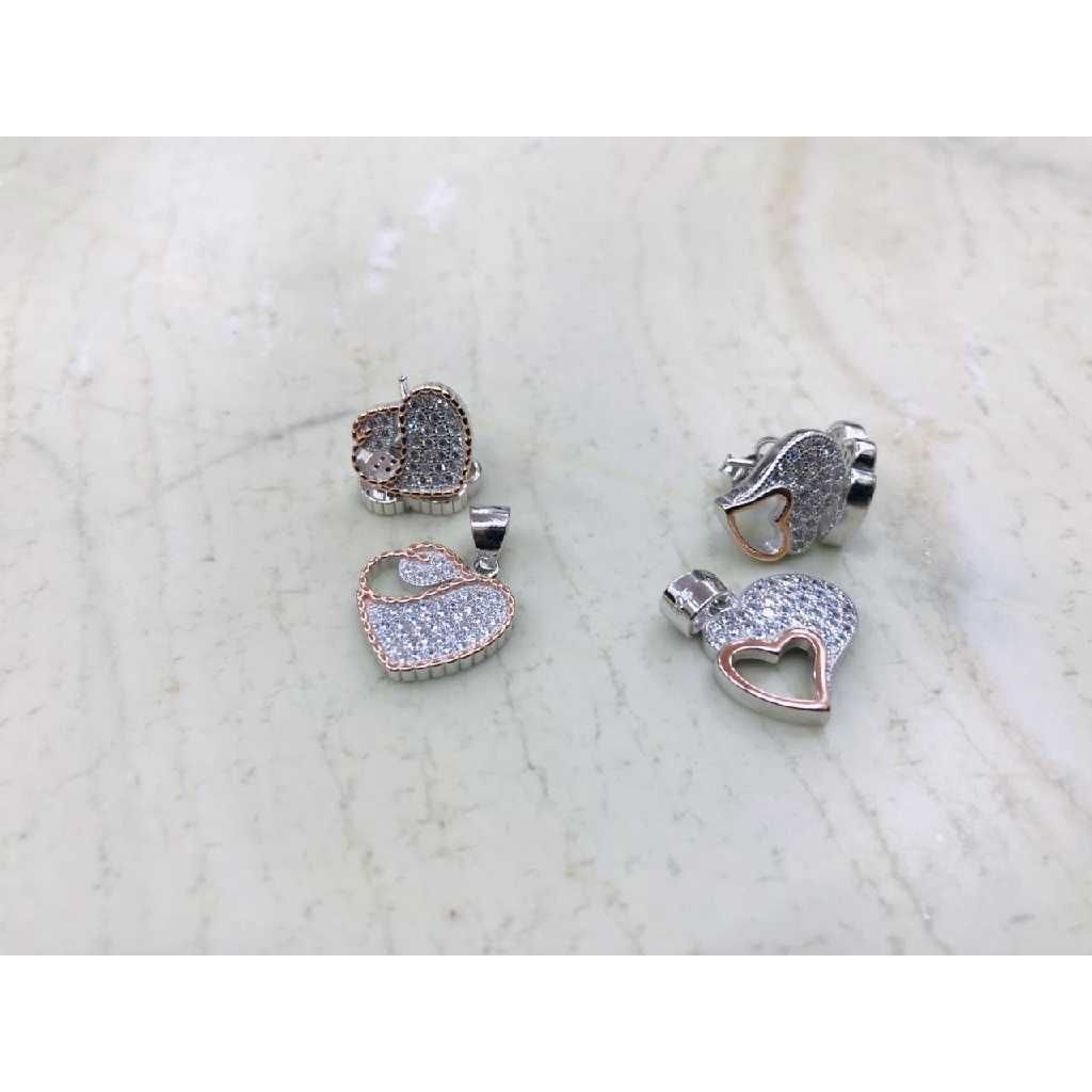 92.5 Sterling Silver Heart Design Pendant
