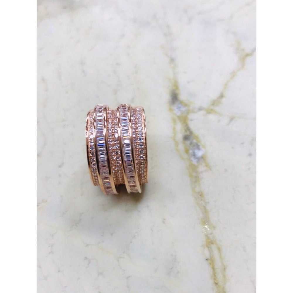 92.5 Sterling Silver Rose Gold Ladies Ring