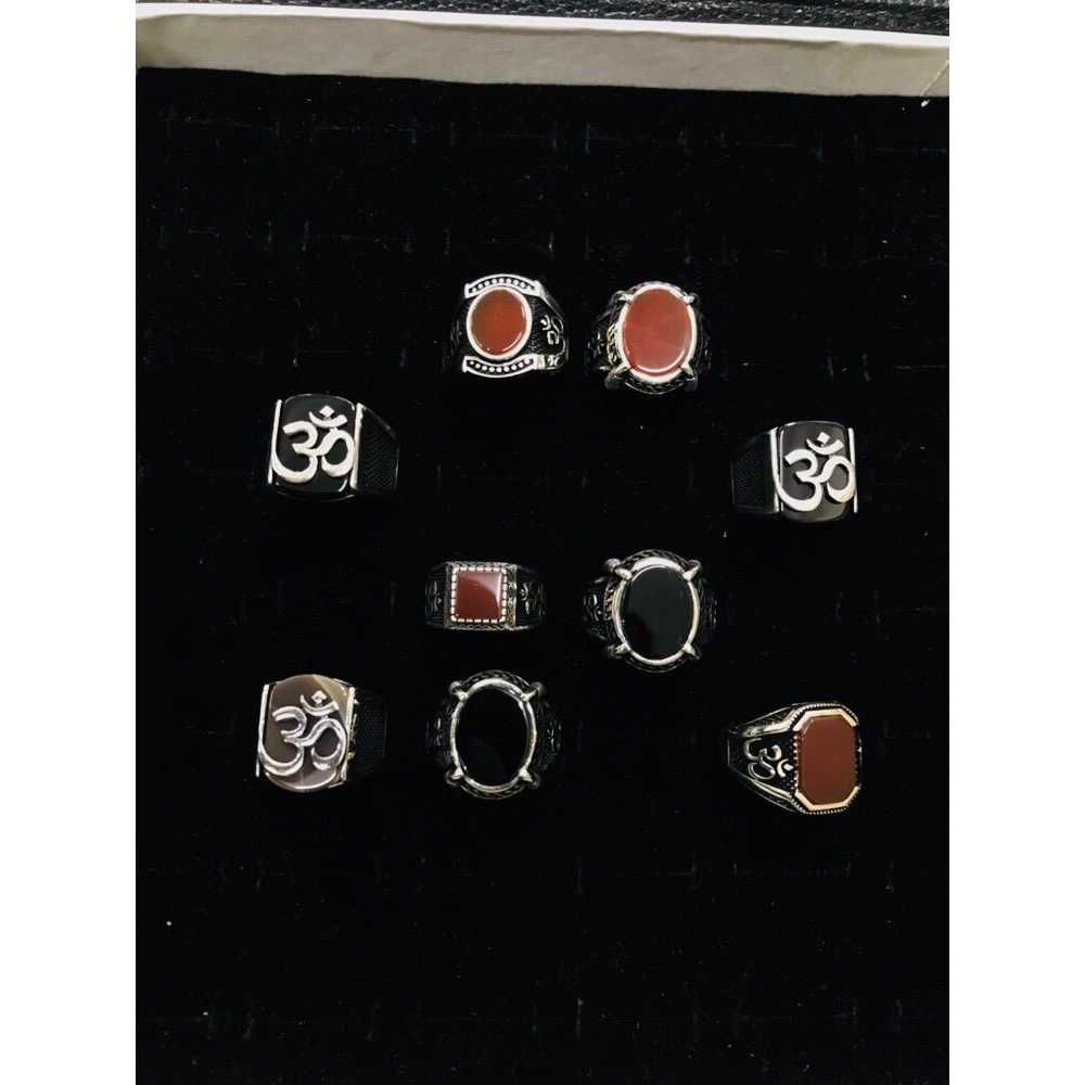 925 Colored Stone Sterling Silver Gents Ring