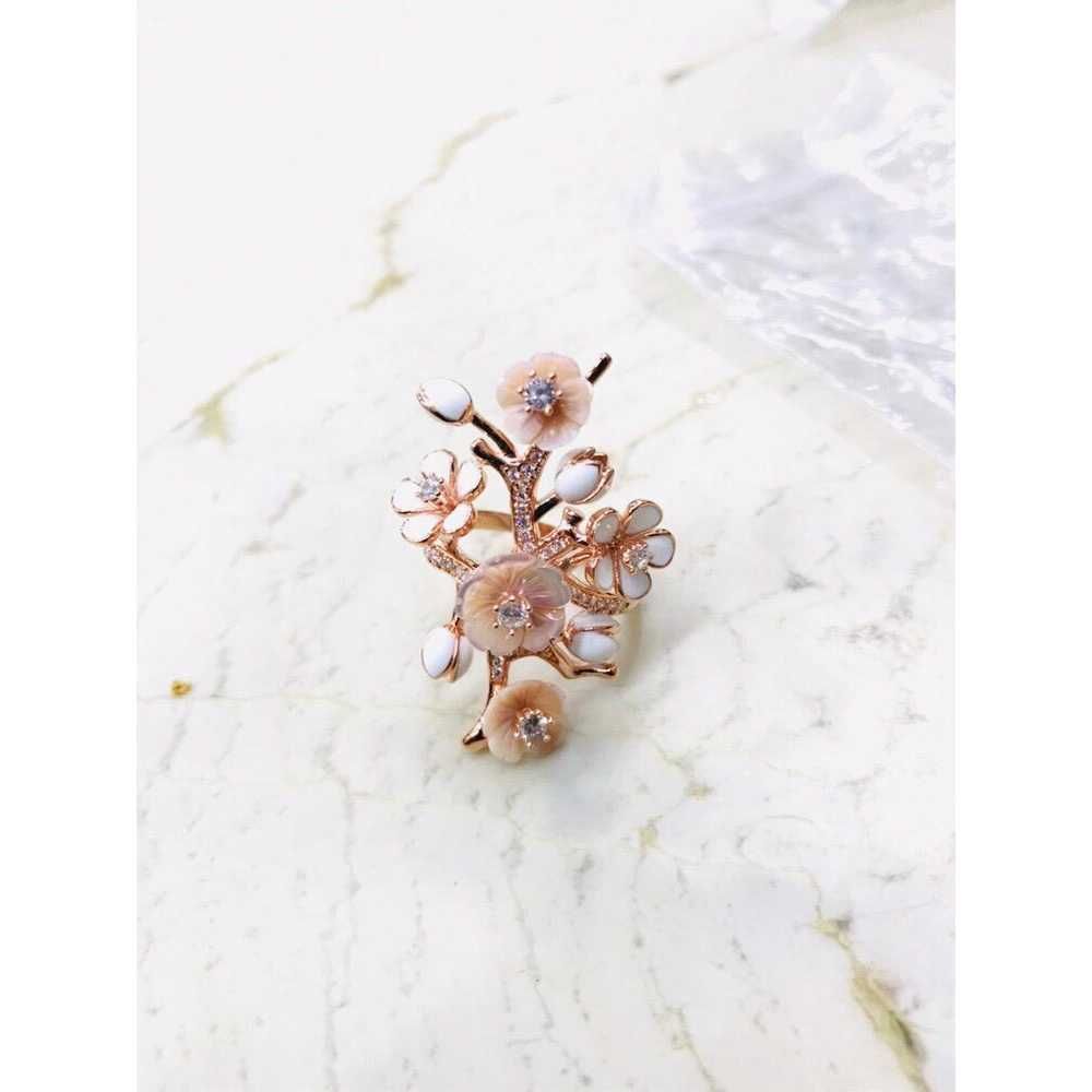 92.5 Sterling Silver Flower Ring