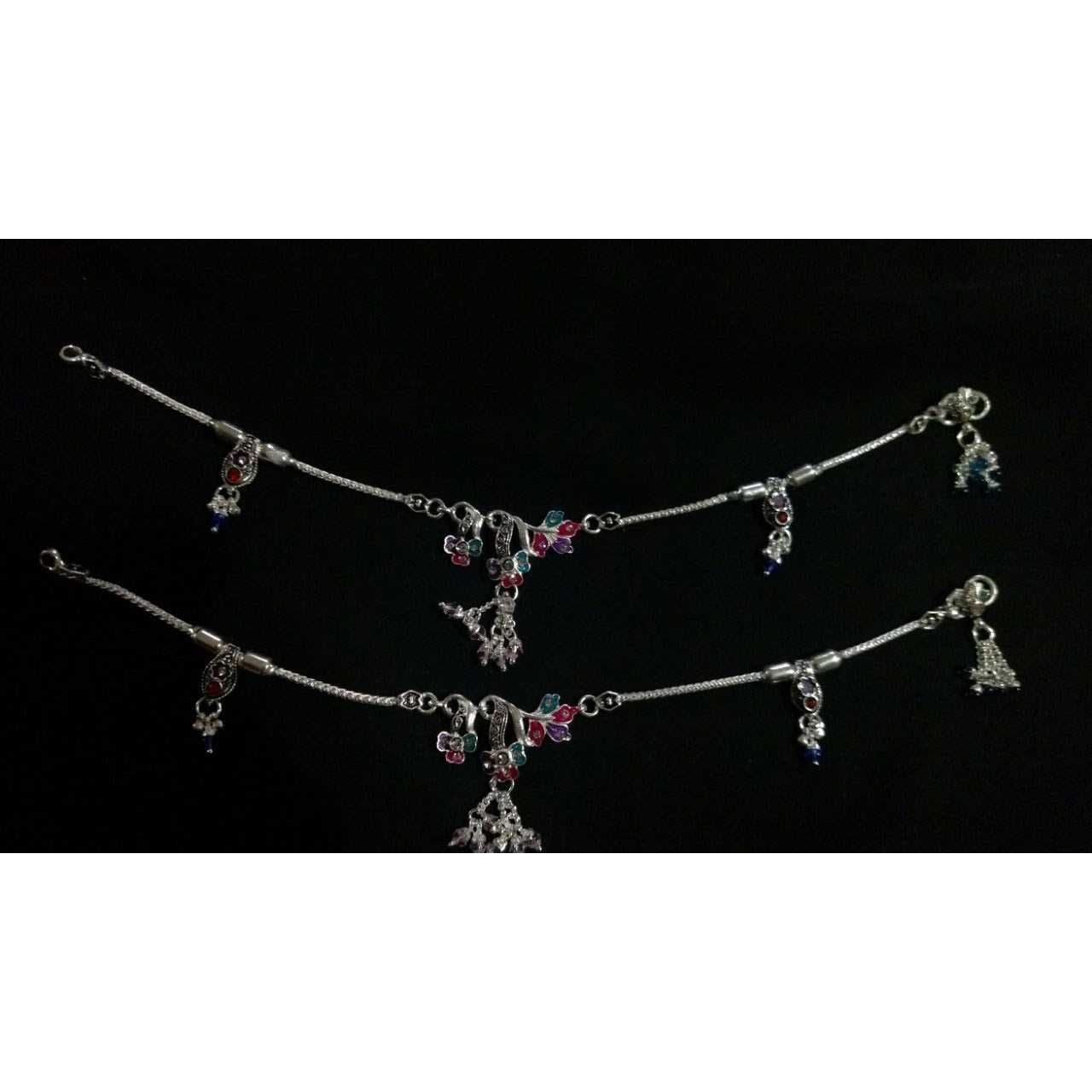 Silver Fancy Natural Payal