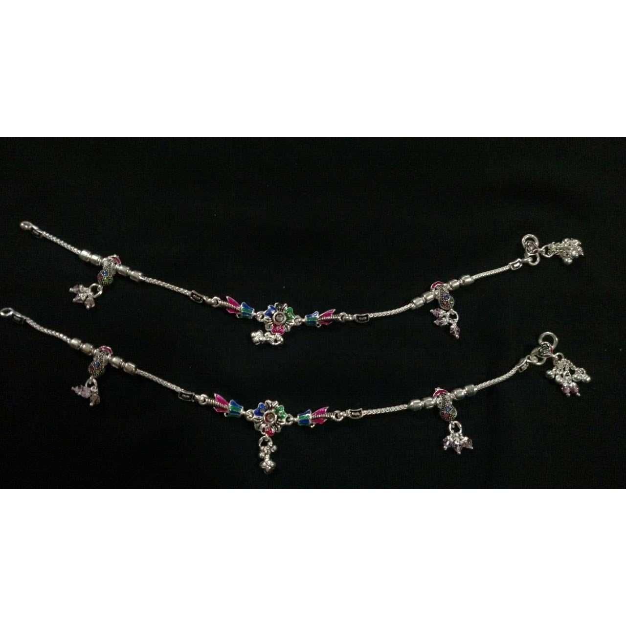 Silver Designer Indian Anklet