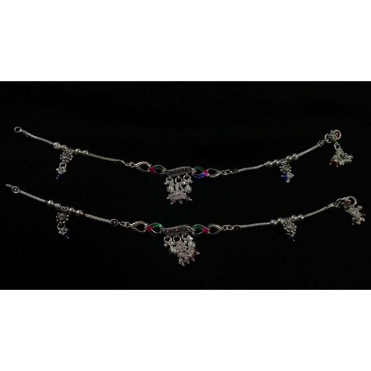 Silver Natural Indian Anklet