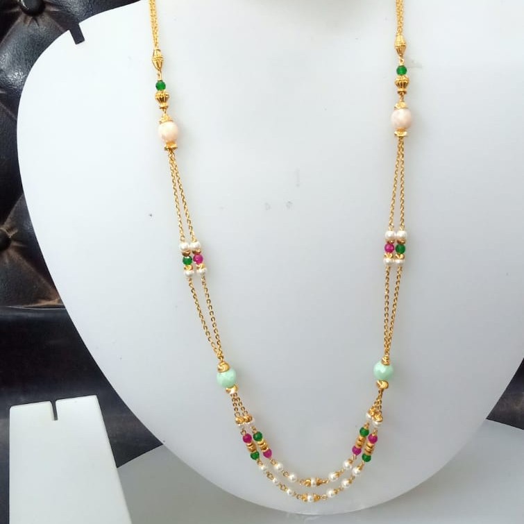 916 Gold Double Line Mala