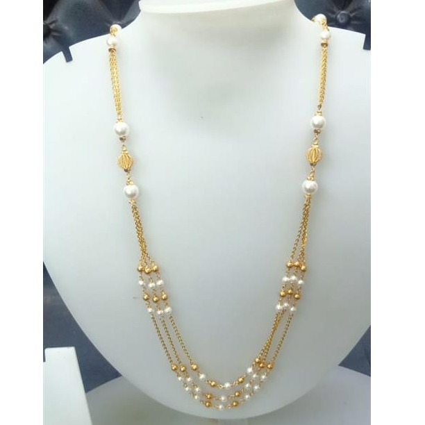 Gold modern necklace for women