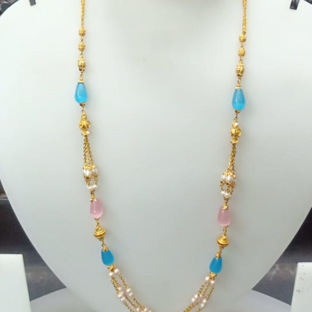 22 KT Gold Trendy Ethnic Antique Mala CJAM60