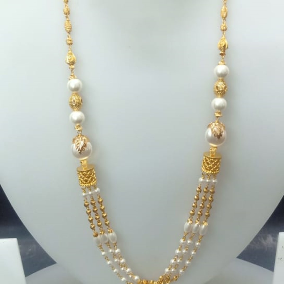 22 KT Gold Trendy Ethnic Antique Mala CJAM36