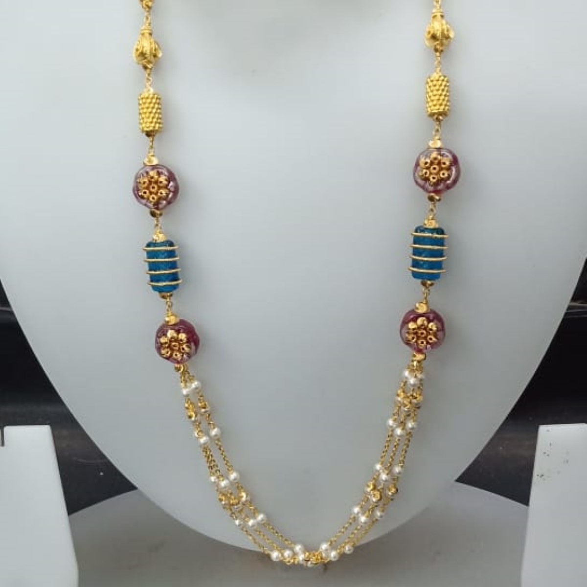 22 KT Gold Trendy Ethnic Antique Mala CJAM24
