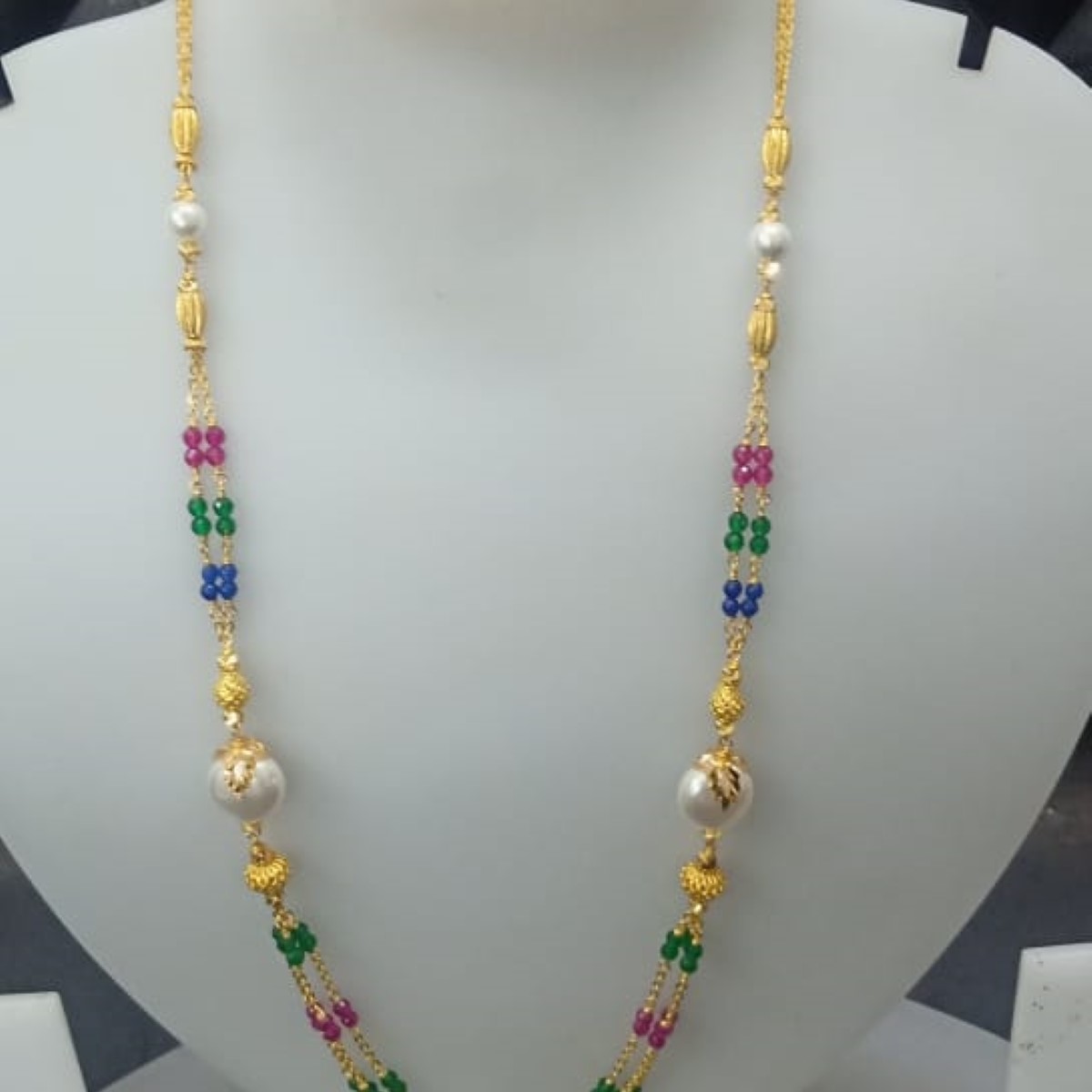 22 KT Gold Modern Ethnic Antique Mala CJAM14