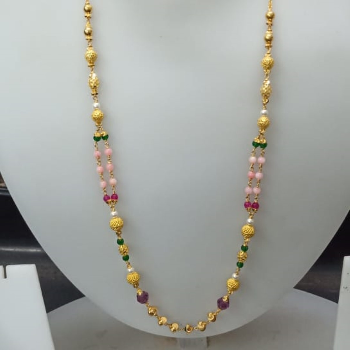 22 KT Gold Trendy Ethnic Antique Mala CJAM12